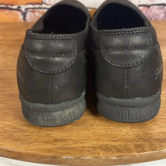 Skechers Women's Black BE-COOL Warmhearts Slip On Comfort Loafers Sz 10 - Picture 10 of 14